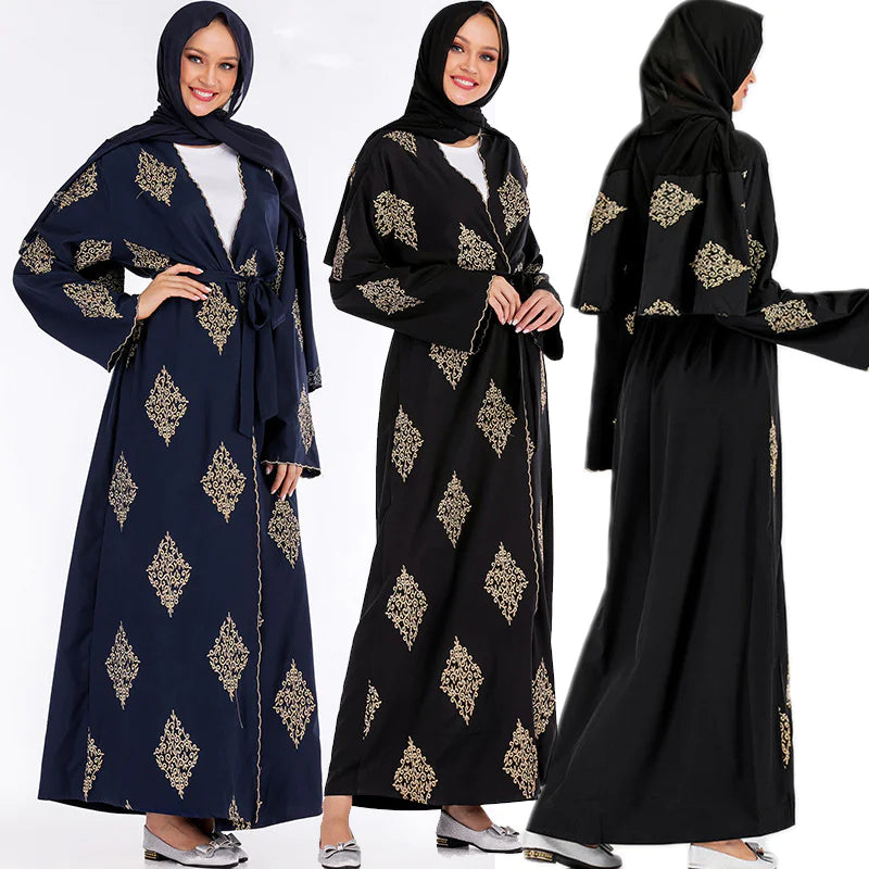 Embroidered Open Abaya