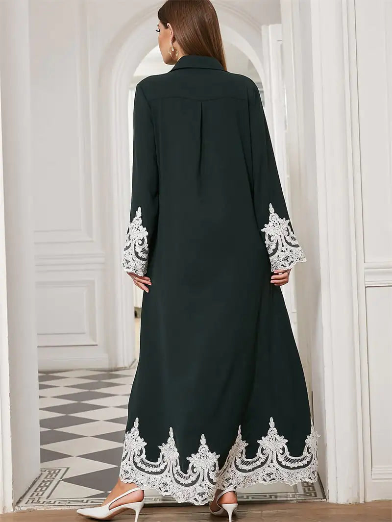 Lace Cardigan Maxi Dress