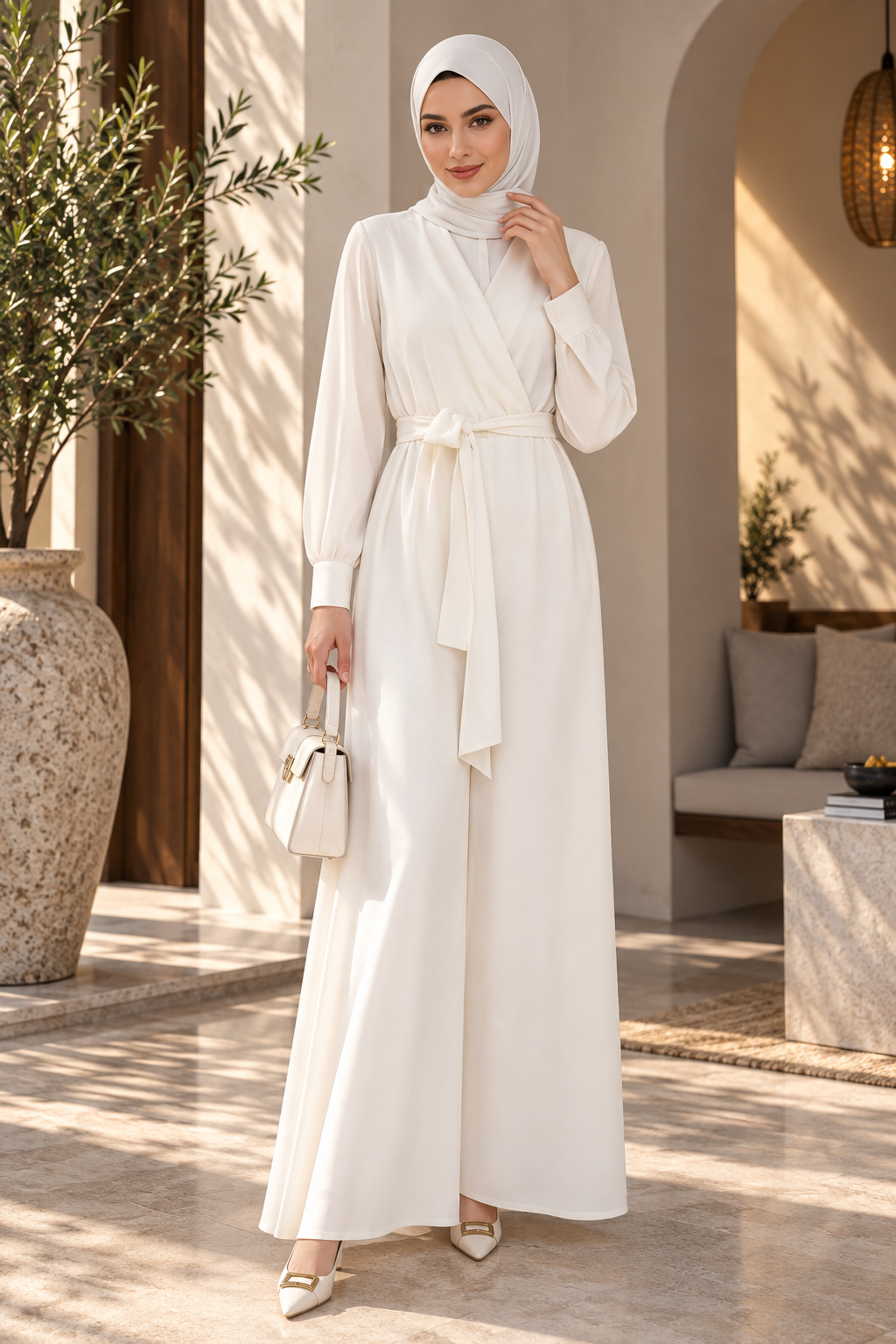 Chiffon Panel Open Abaya