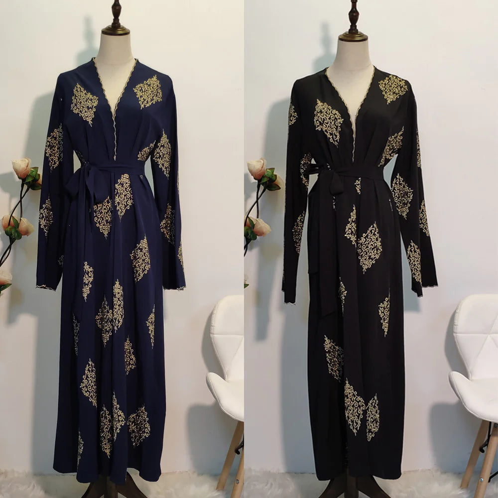 Embroidered Open Abaya