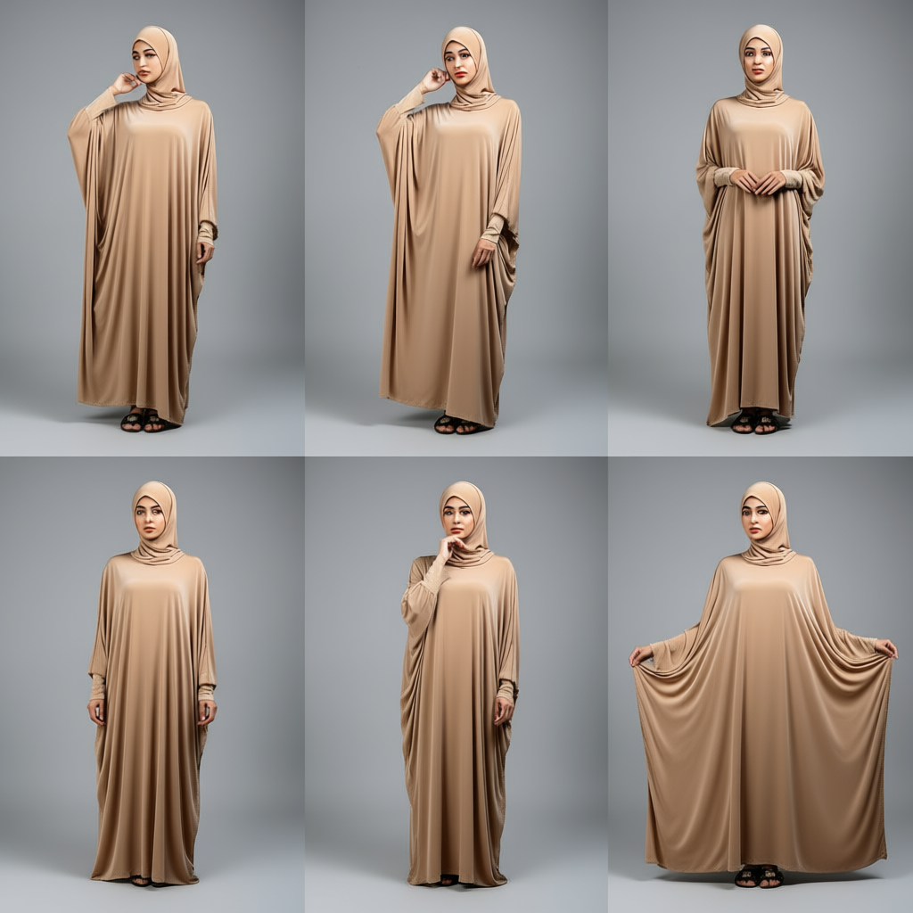 One-Piece Prayer Dress with Attached Hijab