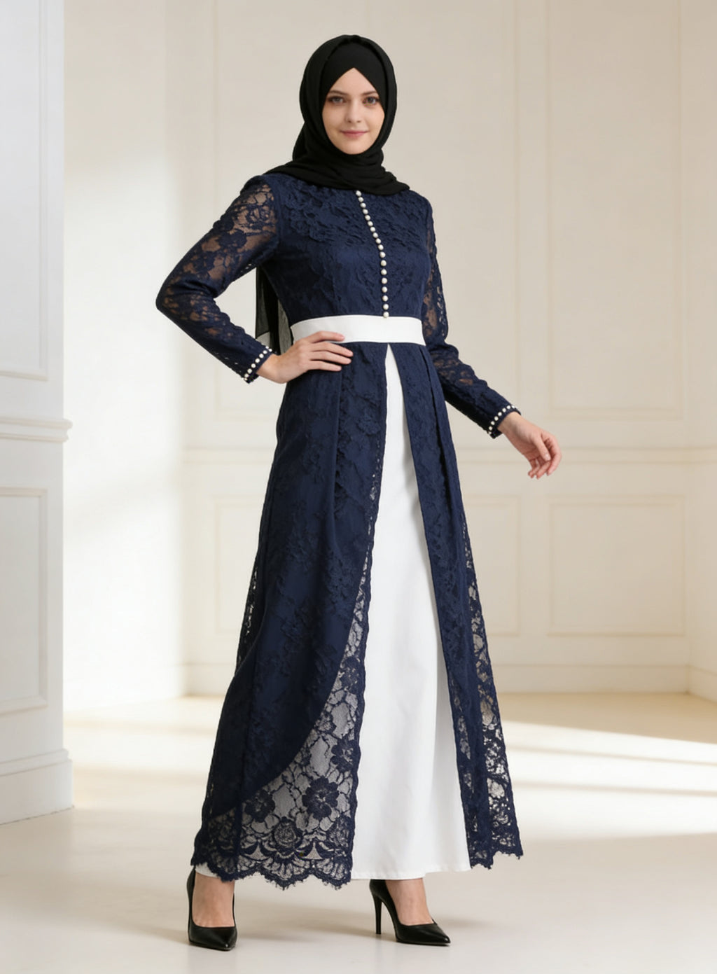 Beaded Patchwork Maxi Dress
