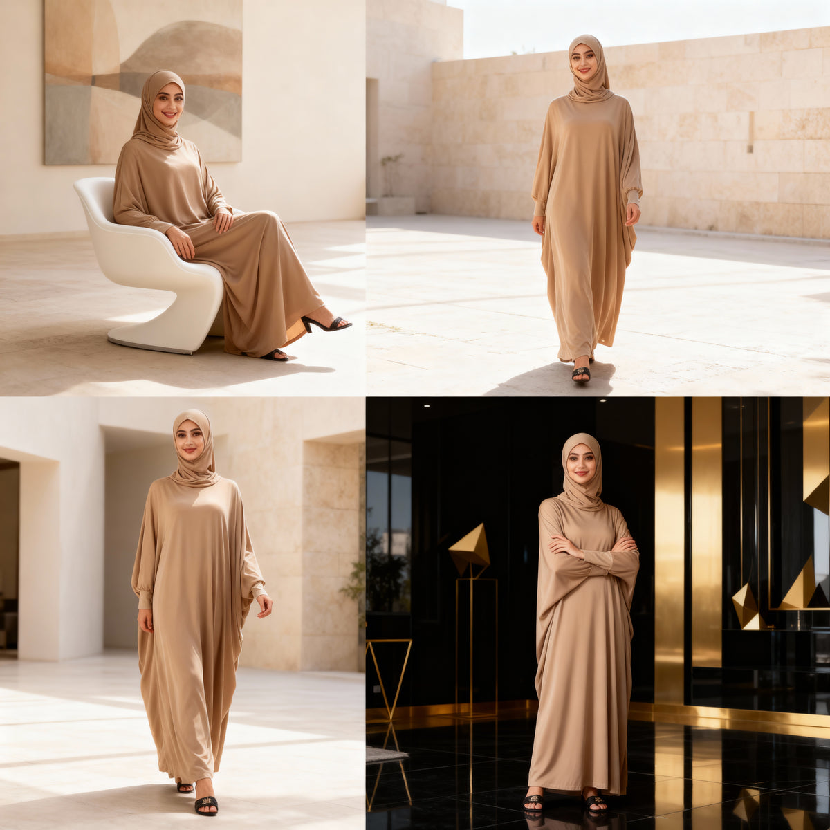 One-Piece Prayer Dress with Attached Hijab