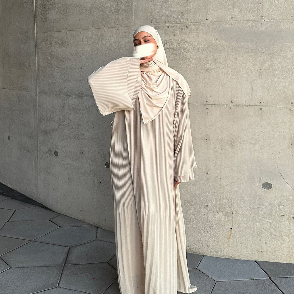 Pleated Chiffon Maxi Dress