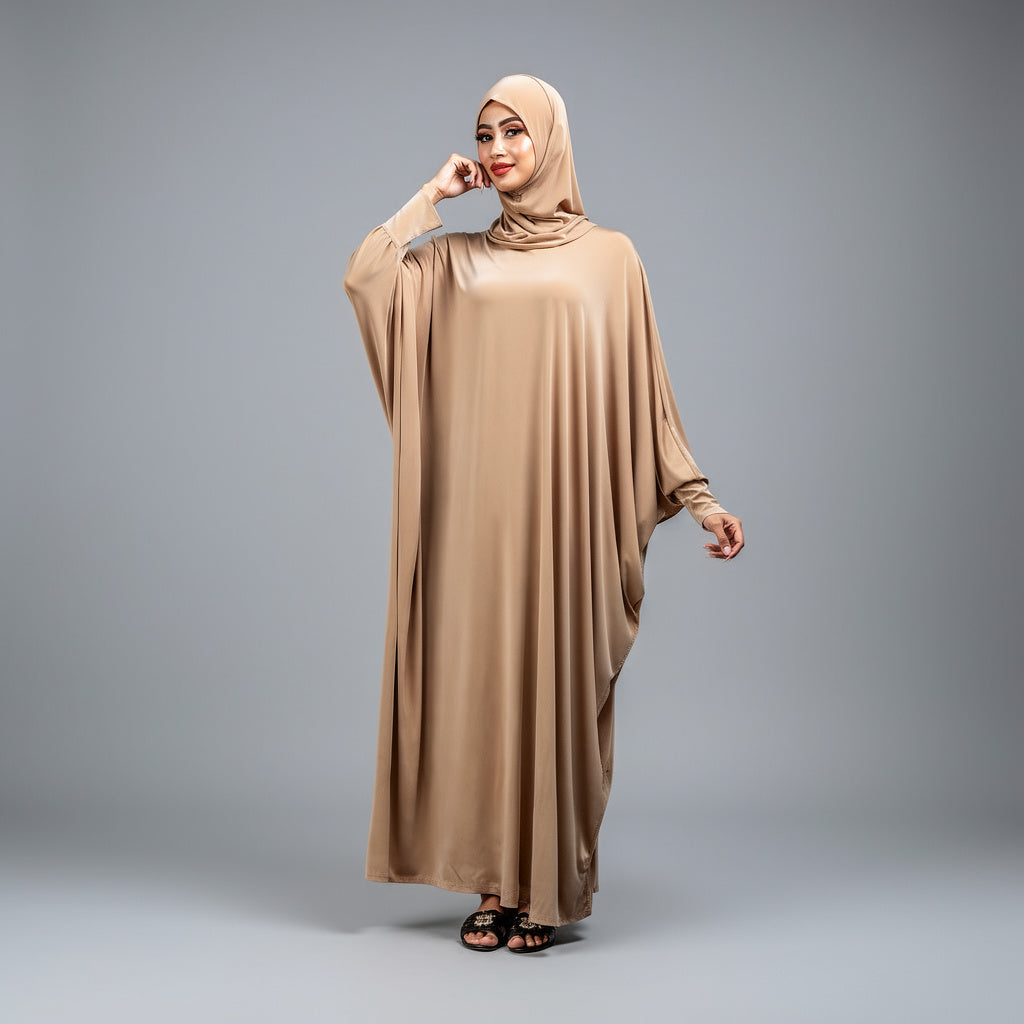 One-Piece Prayer Dress with Attached Hijab