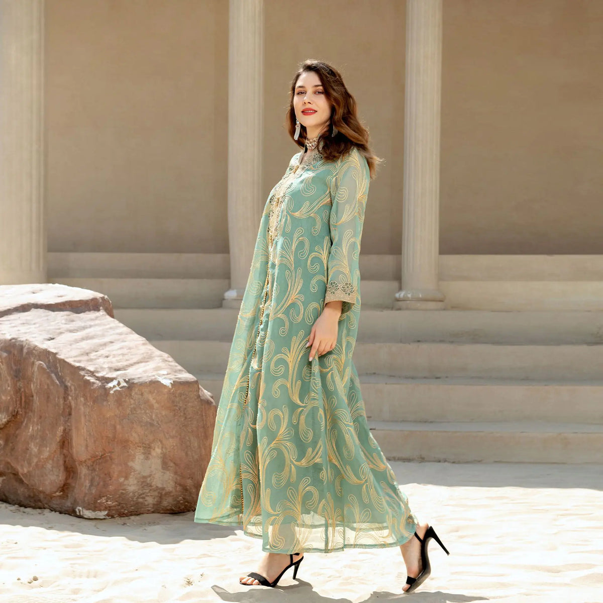 Embroidered Summer Maxi Dress