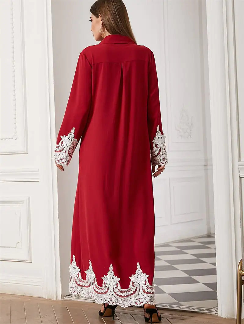 Lace Cardigan Maxi Dress