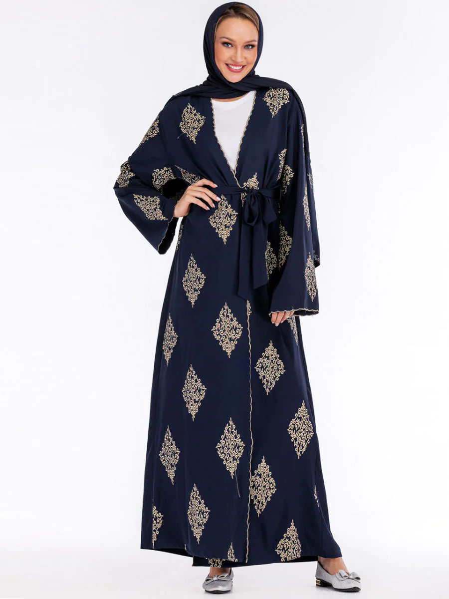Embroidered Open Abaya