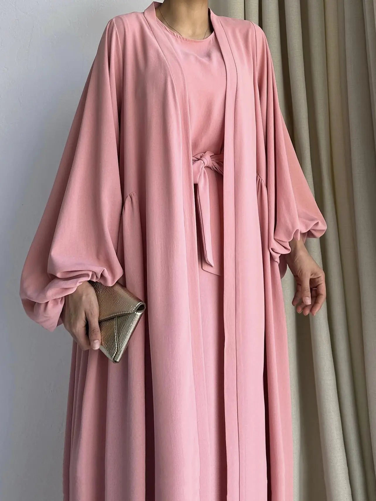 Chic Ramadan Abaya Set with Tie