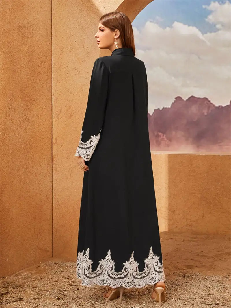 Lace Cardigan Maxi Dress
