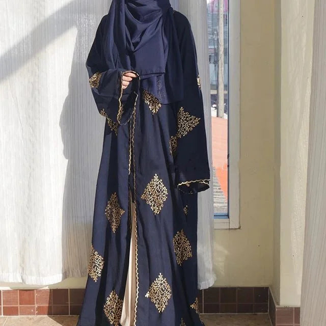 Embroidered Open Abaya