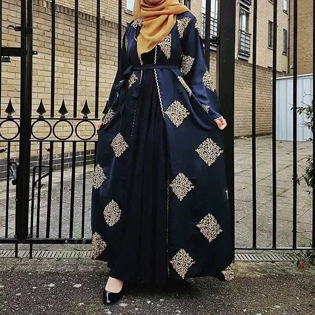 Embroidered Open Abaya